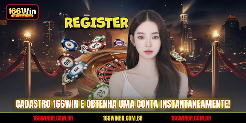 Cadastro 166WIN e obtenha uma conta instantaneamente!
